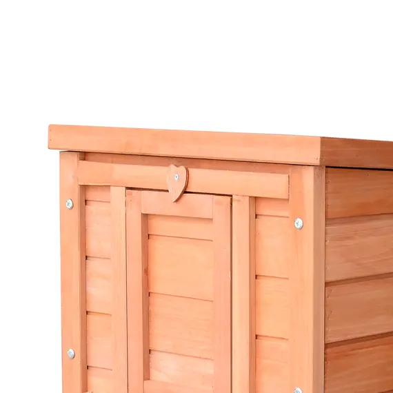 Buy Wooden Rabbit Hutch Outdoor, Guinea Pig Hutch, Rabbit Hideaway, Cat House, Bunny Cage Small Animal House 51 x 42 x 43 cm, Natural, 9 image