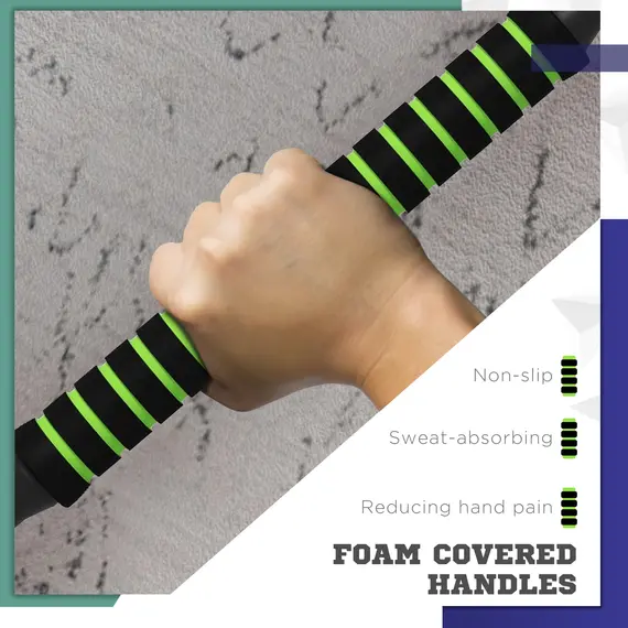 Buy 20kg Four-In-One Adjustable Weight Dumbbells Set, Barbell, Kettlebell, Push Up Stand - Green, 6 image