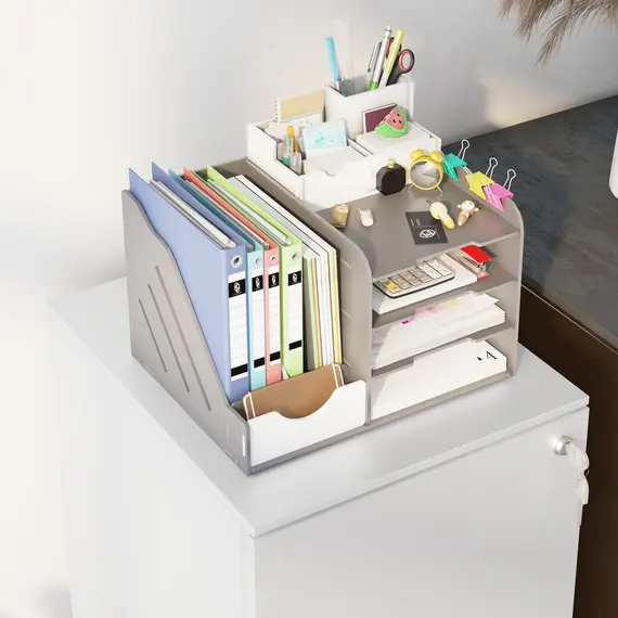 Buy 2-Drawer Vertical Filing Cabinet with Lock and 5 Wheels, Steel Mobile File Cabinet, for A4, Legal and Letter Size, Pre-Assembled Body, White, 9 image