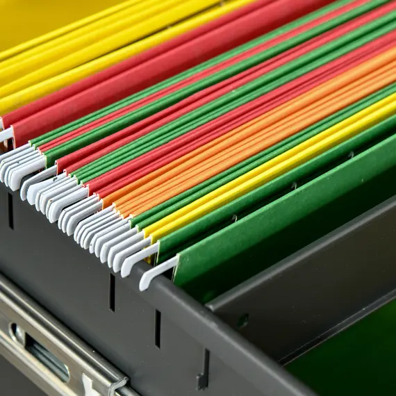 Buy Metal Mobile File Cabinet with Wheels, Lockable 2 Drawer Filing Cabinet for A4, Legal, Letter, Compact Under Desk Storage Unit with Pre-Assembled Body for Home Office, 39 x 48 x 67cm, Black, 8 image