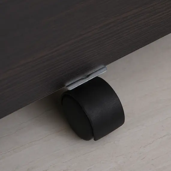 Buy 2-Drawer Locking Office Filing Cabinet w/ 5 Wheels Rolling Storage Hanging Legal Letter Files Cupboard Home Organisation Black Wood Grain, 9 image