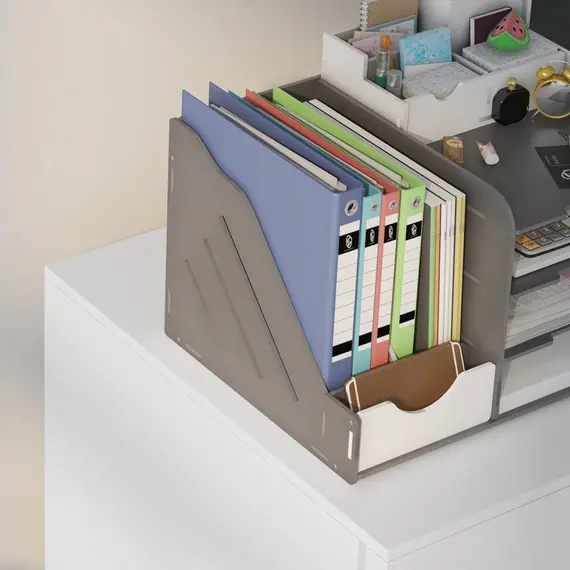 Buy 3-Drawer Vertical Filing Cabinet with Pencil Tray, Lock and 5 Wheels, Steel Mobile File Cabinet, for A4, Legal and Letter Size, Pre-Assembled Body, White, 9 image