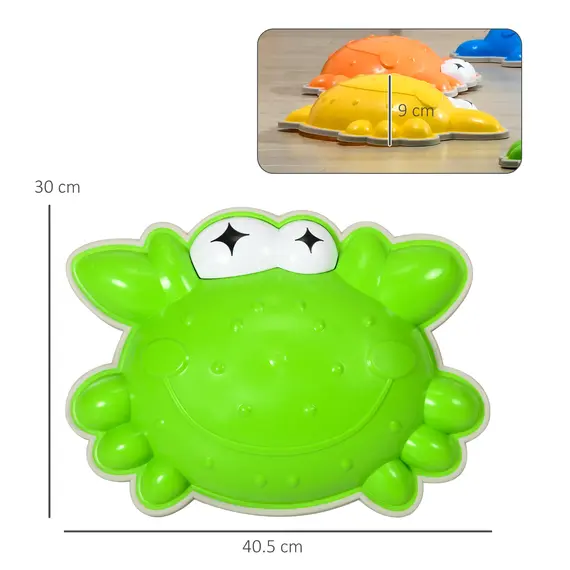 Buy 9PCs Kids Stepping Stones with TPE Anti-Slip Edge, Crab-Designed Balance River Stones, Obstacle Courses, Stackable, 3 image