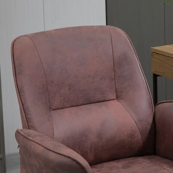Buy Office Chair, Desk Chair, Swivel Computer Chair with Armrest and Rolling Wheels for Home and Work, Red, 8 image
