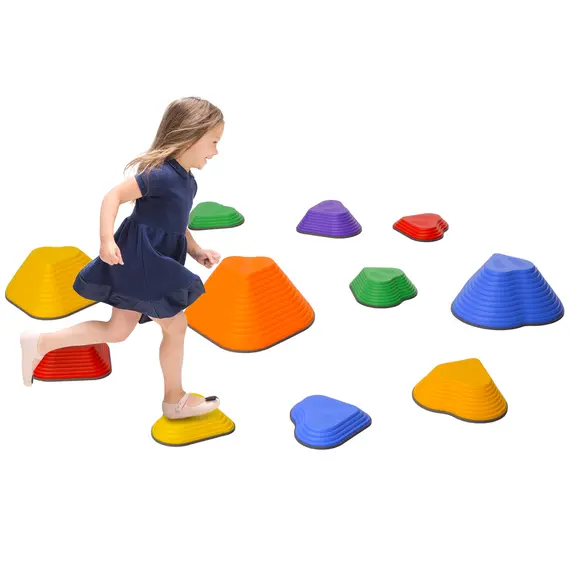 Buy 11-Piece Heart-Shaped Kids Balance Stepping Stones and Motor Skills, Multicoloured