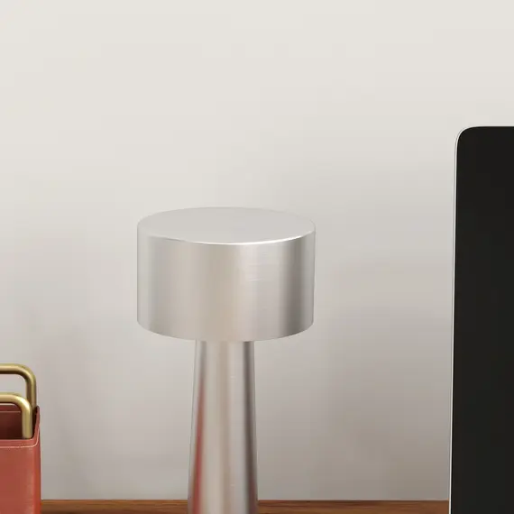 Buy 2 Pack Cordless Table Lamp, Touch LED Desk Lamp with Rechargeable Battery, 3 Colour, for Bedroom Living Room, Silver, 7 image