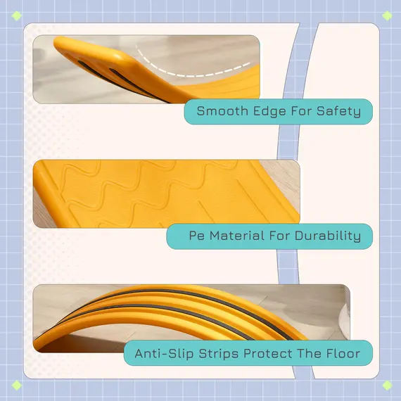 Buy Balance Board Kids Wobble Board, Stepping Stone, Montessori Toy for Children, Nursery Toy, for Ages 3-6 Years, 82 x 27.5 x 19.5cm - Orange, 6 image