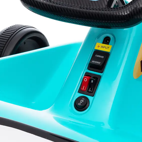 Buy 6V Electric Go Kart for Kids with Music, Light, Horn, for 3-5 Years, Blue, 9 image