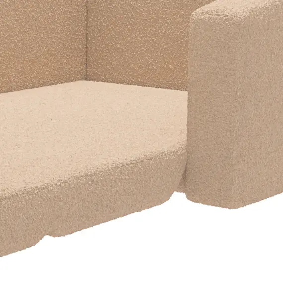 Buy 2 in 1 Kids Armchair, Foldable Recliner for 1.5-3 Years Old, Khaki, 8 image