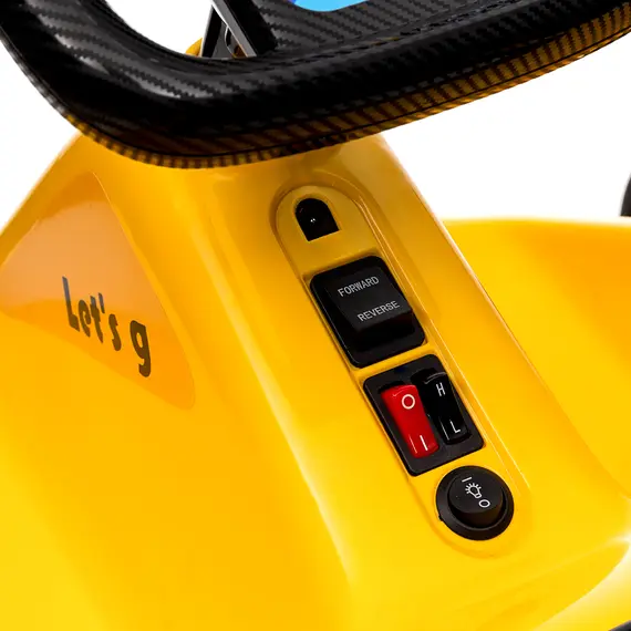 Buy 6V Electric Go Kart for Kids with Music, Light, Horn, for 3-5 Years, Yellow, 9 image