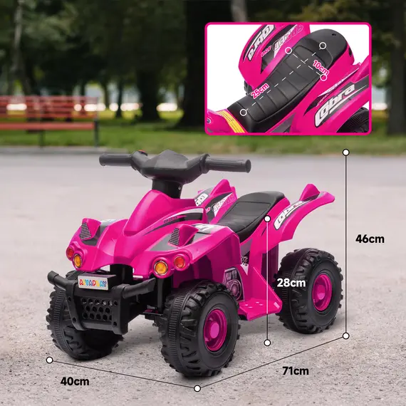 Buy 6V Kids Electric Quad Bike w/ Music, Forward Function, for 2-6 Years, Pink, 3 image