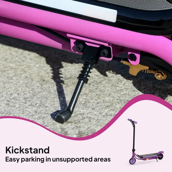 Buy Electric Scooter for Kids Ages 6-14, with Dual Brakes, Flash Wheel and Colourful Light, Kids Electric Scooter E Scooter, Up to 12 KM/H & 10 KM, Purple, 9 image