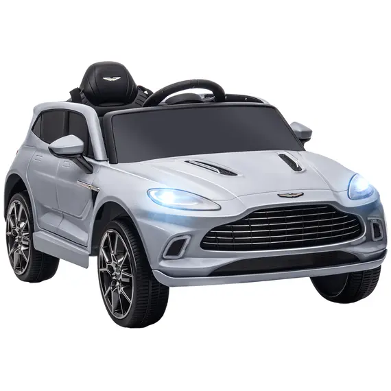 Buy Aston Martin DBX Licensed Battery Powered Kids Electric Car, 12V Kids Ride on Car w/ Lights, Music Horn, Grey
