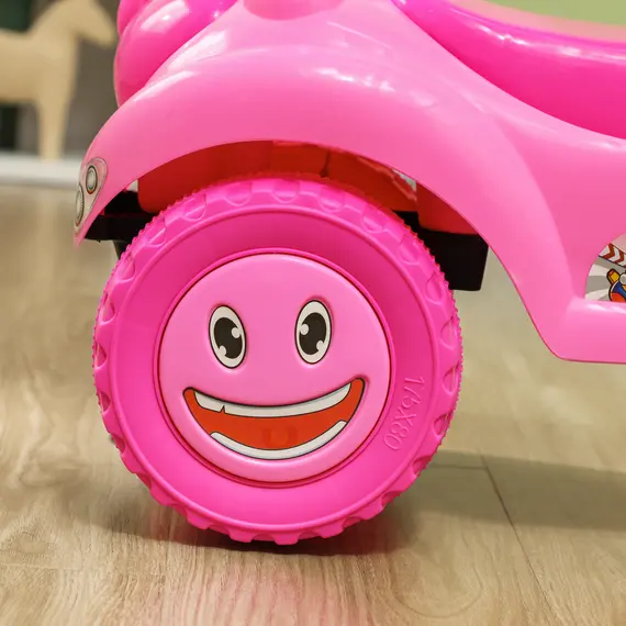 Buy Foot to Floor oddler Ride on Toy w/ Music, Light, Horn, Under Seat Storage, Anti-Over-Backwards Device, Pink, 9 image