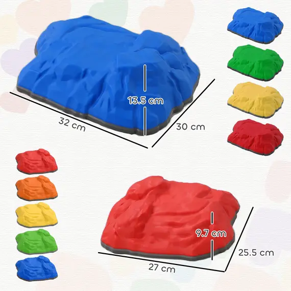 Buy Balance Stepping Stones for Kids with Non-slip Bottom, Indoor Outdoor Obstacle Course for Ages 3-8 Years, Multicoloured, 3 image