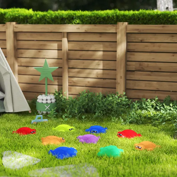 Buy 9 PCS Balance Stepping Stones with Non-slip Edge, Indoor Outdoor Obstacle Courses for Kids Ages 3-8 Years, Multicoloured, 8 image