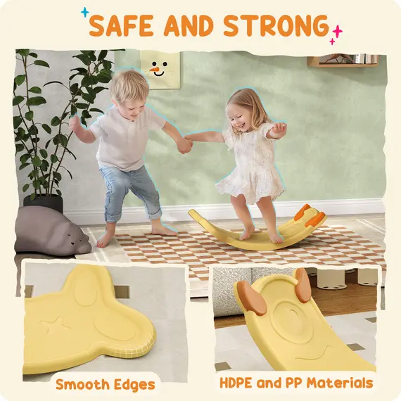 Buy Balance Board for Kids Balance Training & Sensory Play, Yellow, 7 image