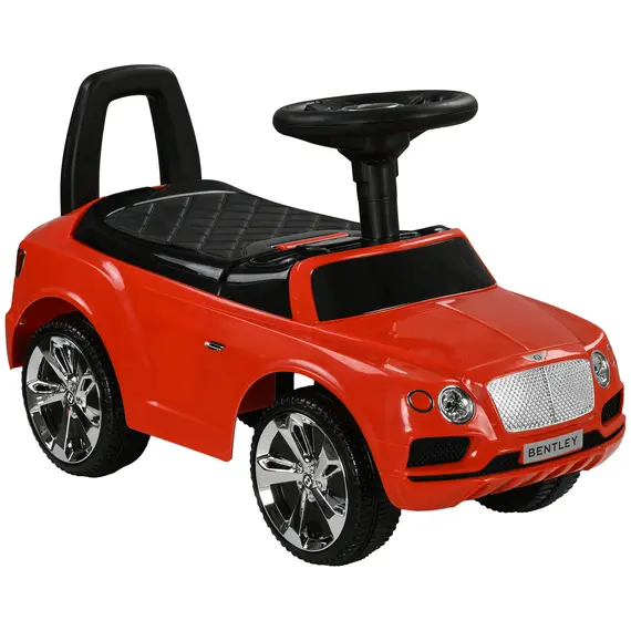 Buy Bentley Bentayga Licensed Foot to Floor Ride on Car, Sliding Car Push Along Car w/ Under Seat Storage - Red