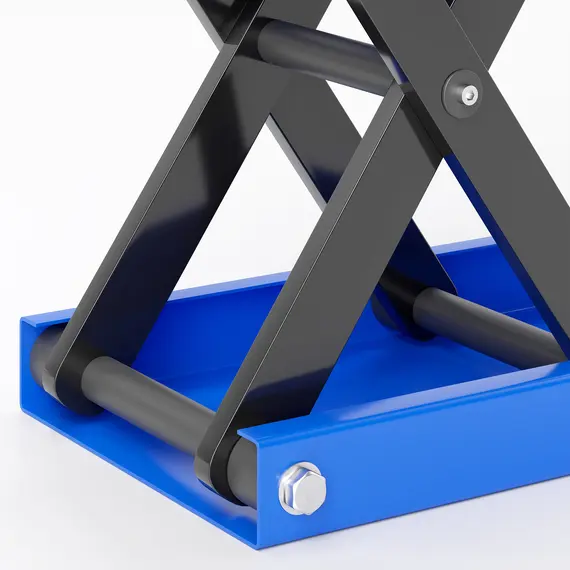 Buy 500KG Motorcycle Lift Scissor Jack, Height Adjustable Motorbike Stand with Anti-Slip Wide Deck, Heavy Duty Steel Motorbike Repair Lift Hoist Stand for Home Garage, Blue, 9 image