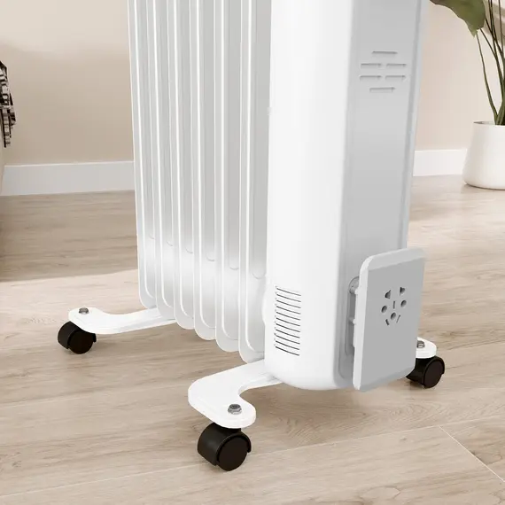 Buy 1.5kW Seven Fin Oil-Filled Radiator - White, 9 image