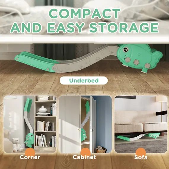 Buy Kids Sofa Slide with 130cm Extended Length, HDPE Toddler Slide for Sofa, Bed, Stairs, Easy Assemble & Storage, Green, 6 image