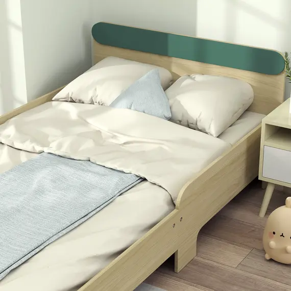 Buy Toddler Bed with Safety Rail, for Ages 3-10 Years, 195 x 103 x 60.5cm, Green, 8 image