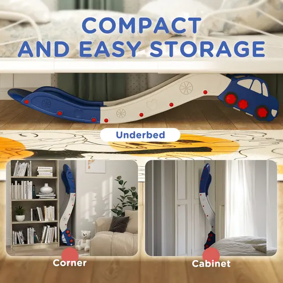 Buy Kids Slide for Couch, Bed, Sofa, with Extended Length, Easy to assemble and Store, White and Blue, 6 image
