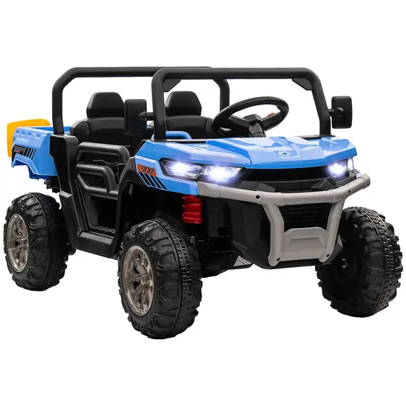 Buy 12V 2 Seater Kids Electric Ride-On Car with Electric Bucket, Remote Control - Blue