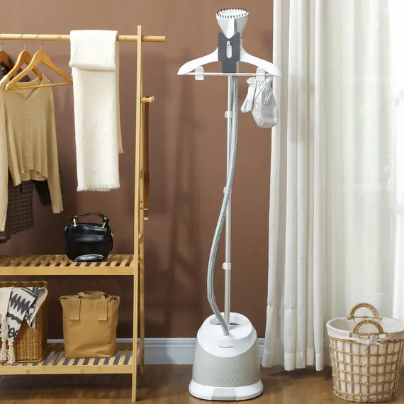 Buy 1800W Standing Clothes Steamer, with Accessories - Grey, 2 image