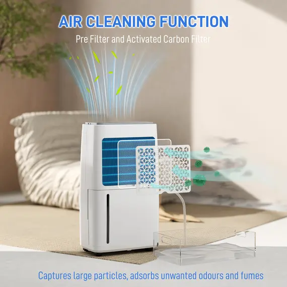 Buy 16L Multi-Mode Dehumidifier, with Wheels - White, 5 image