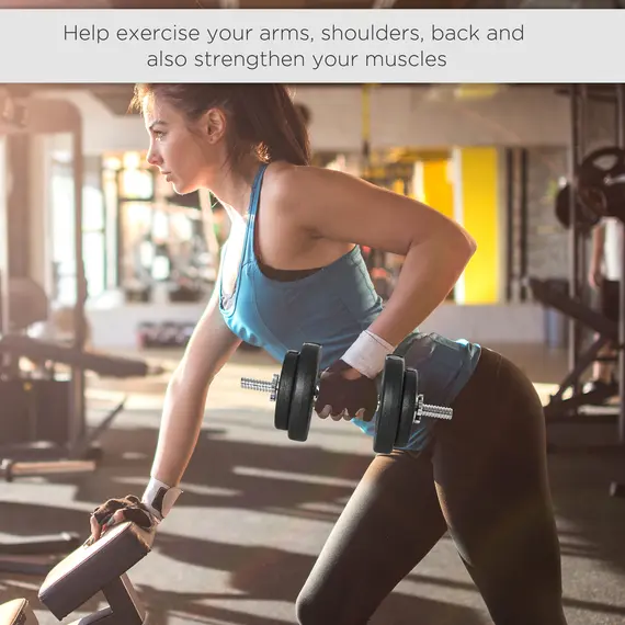 Buy 20KG Adjustable Weights Dumbbells Set, Dumbbell Hand Weights for Home Office Gym Body Fitness Lifting Training, Black, 7 image