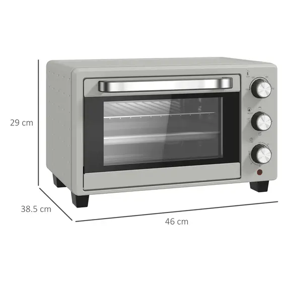 Buy 21L Mini Countertop Oven, 100°C-230°C Adjustable Temp - Silver Tone, 3 image