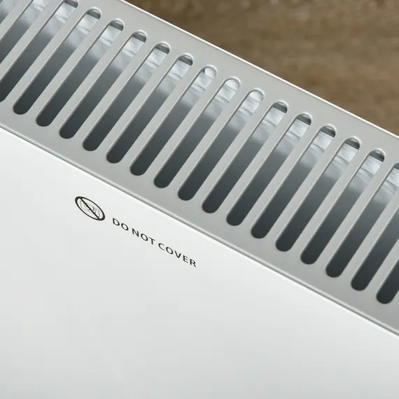 Buy 2000W Electric Convector Heater, Freestanding Space Heater with 3 Heat Settings, Adjustable Thermostat, Timer, White, 8 image