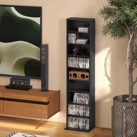 Buy 260 Narrow CD Storage Unit - Black, 8 image