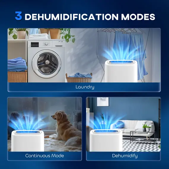 Buy 20L Dehumidifier, with Touch Control - White, 5 image