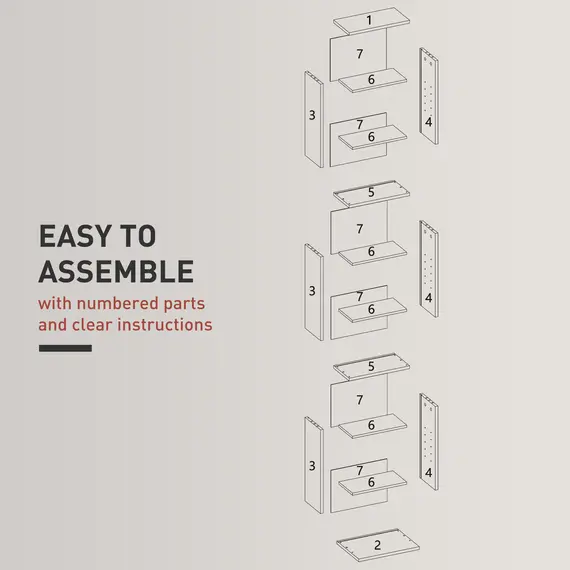 Buy 260 Narrow CD Storage Unit - Grey, 7 image