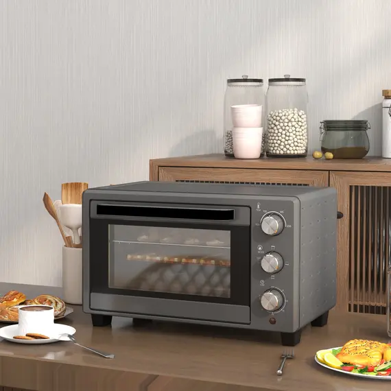 Buy 21L Mini Countertop Oven, 100°C-230°C Adjustable Temp - Grey, 9 image