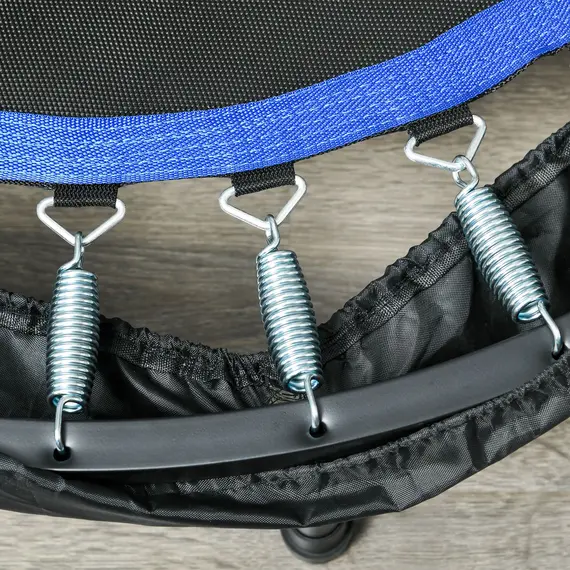 Buy 40" Foldable Mini Fitness Trampoline, with Adjustable Foam Handle, Blue, 9 image