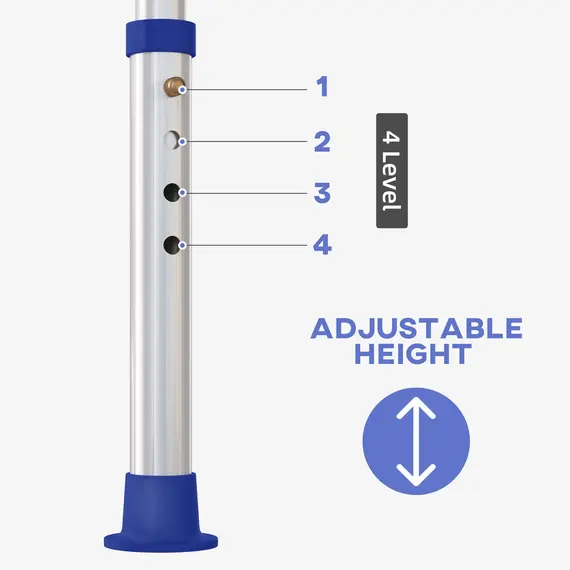 Buy 44-51.5cm Aluminium Frame Shower/Bath Stool - White, 6 image