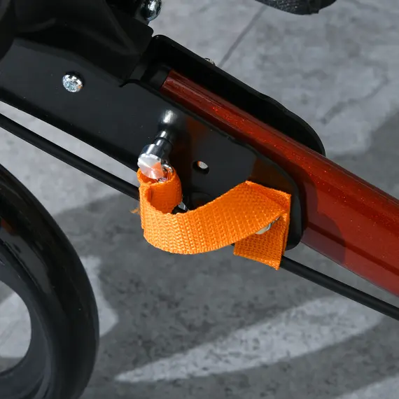 Buy 4 Wheel Rollator with Seat and Back, Folding Mobility Walker with Carry Bag, Adjustable Height, Dual Brakes, Cane Holder, Lightweight Aluminium Walking Frame for Seniors and Disabled, Red, 9 image