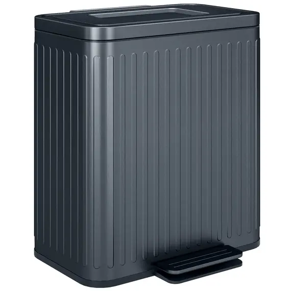 Buy 40L Dual Compartment Rubbish Bin, with Soft-Close Lid - Black