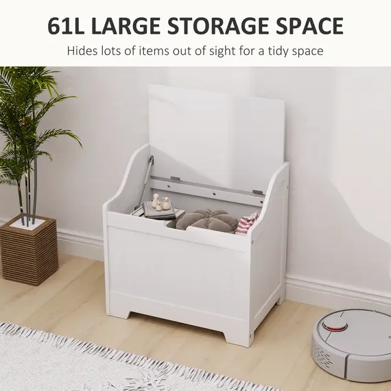 Buy 61L Home Storage Chest - White, 4 image