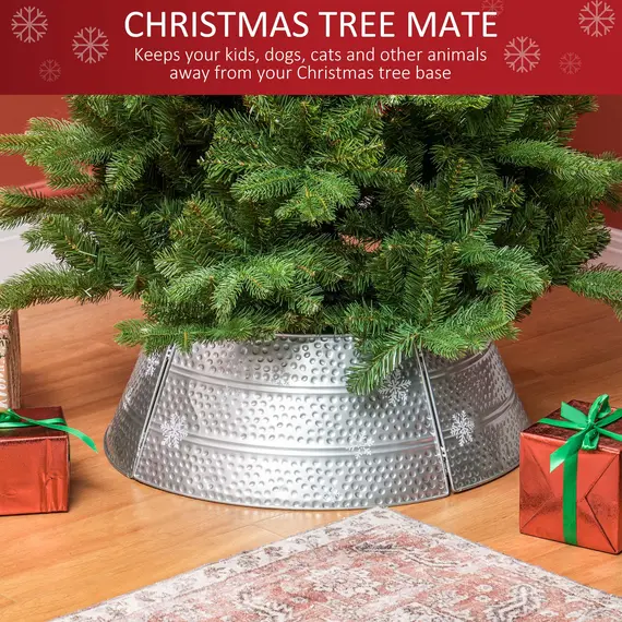 Buy 66cm Hammered Steel Christmas Tree Base Collar, 4 image
