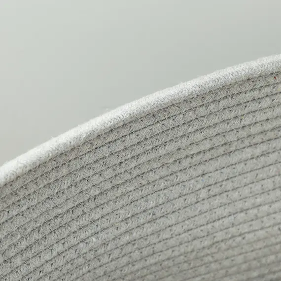 Buy 88L Cotton Rope Laundry Basket, with Handles - Grey, 9 image