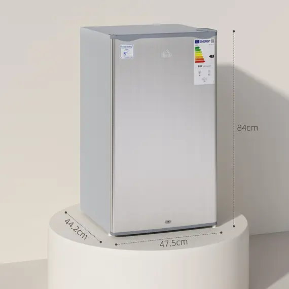 Buy 91L Freestanding Under-Counter Fridge with Lock - Grey, 3 image