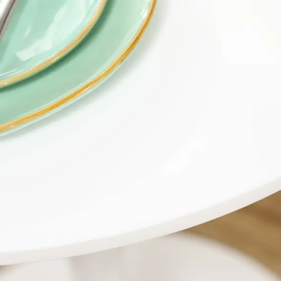 Buy 75H x 70cm Two-Person Minimalistic Dining Table - White, 9 image