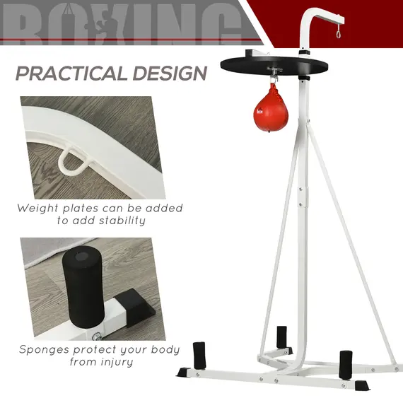 Buy Adjustable Freestanding Speedbag, Punch Bag Hanger, White, 7 image