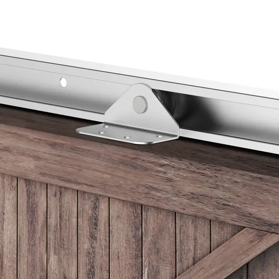 Buy 6FT Modern Sliding Barn Door Closet Hardware Track Kit Track System Unit for Single Wooden Door, 7 image