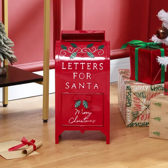 Buy A5 Christmas Letter Postbox - Red/White, 7 image