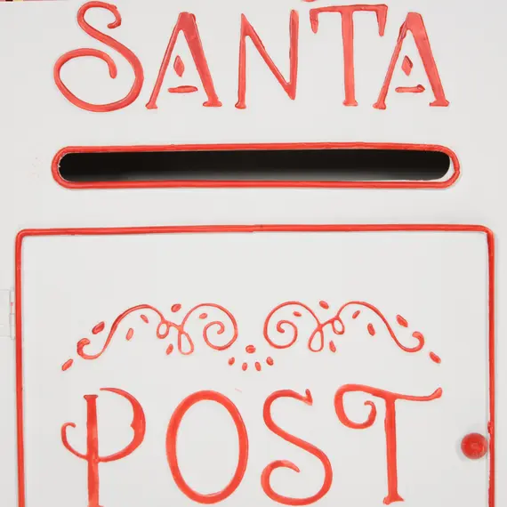 Buy A5 Christmas Letter Postbox - White/Red, 7 image